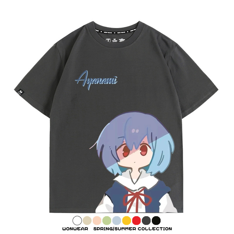 EVA福音戰士綾波麗 親子情侶裝寬鬆短袖T