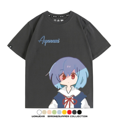 EVA福音戰士綾波麗 親子情侶裝寬鬆短袖T