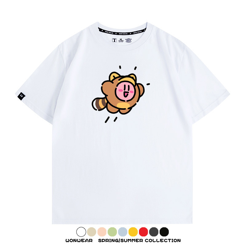 星之卡比遊戲 親子情侶裝寬鬆短袖T