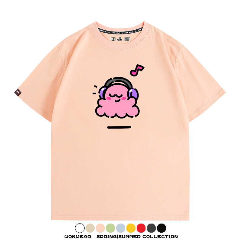 星之卡比遊戲 親子情侶裝寬鬆短袖T