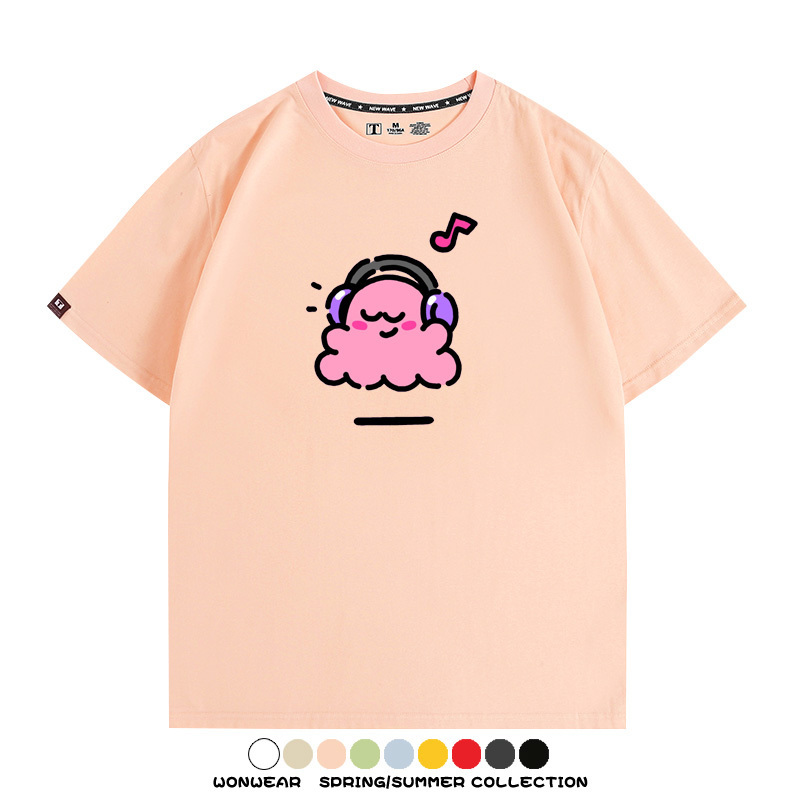 星之卡比遊戲 親子情侶裝寬鬆短袖T