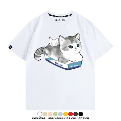 貓貓卡通Q版 親子情侶裝寬鬆短袖T