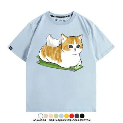 貓貓卡通Q版 親子情侶裝寬鬆短袖T