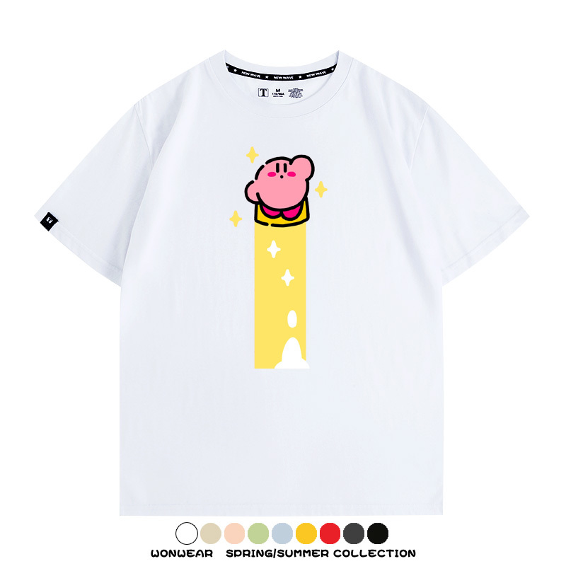 星之卡比遊戲 親子情侶裝寬鬆短袖T