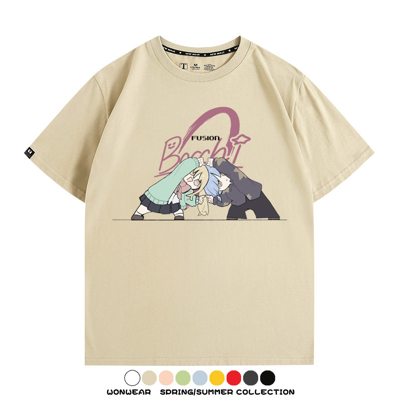 孤獨搖滾日系二次元 親子情侶裝寬鬆短袖T