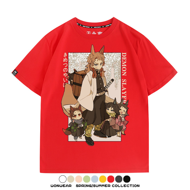 鬼滅之刃炭治郎禰豆子動漫周邊短袖T恤