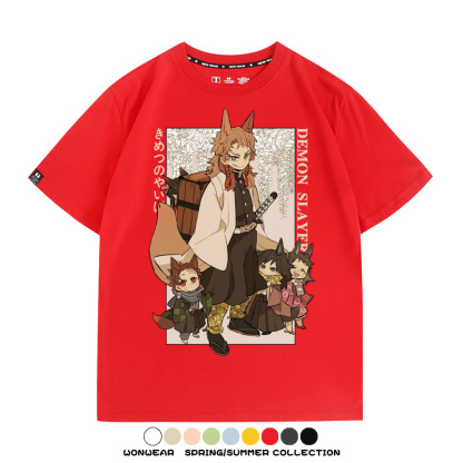 鬼滅之刃炭治郎禰豆子動漫周邊短袖T恤
