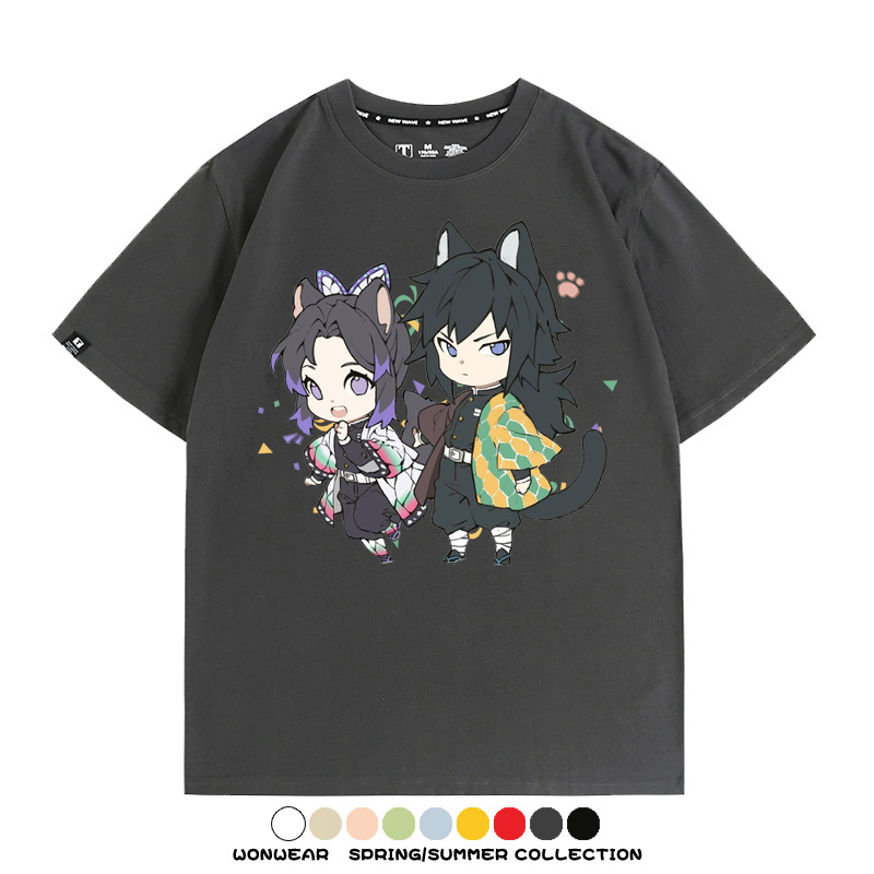 鬼滅之刃動漫周邊聯名  親子情侶裝寬鬆短袖T