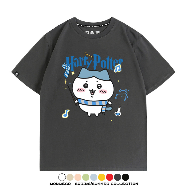 Chiikawa聯動哈利波特 親子情侶裝寬鬆短袖T