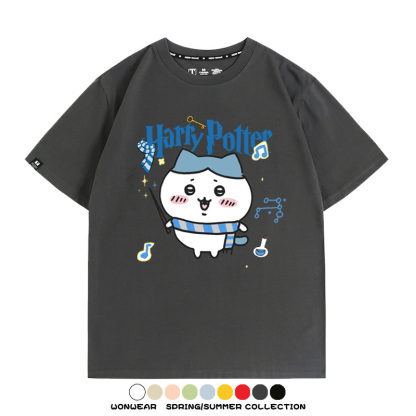 Chiikawa聯動哈利波特 親子情侶裝寬鬆短袖T