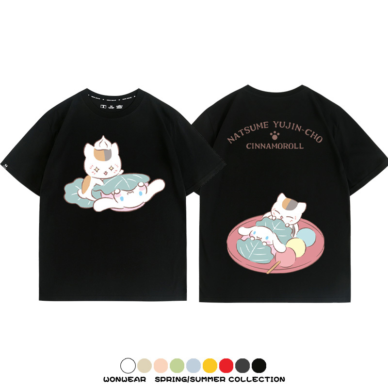 夏目友人帳聯名三麗鷗 親子情侶寬鬆短袖T