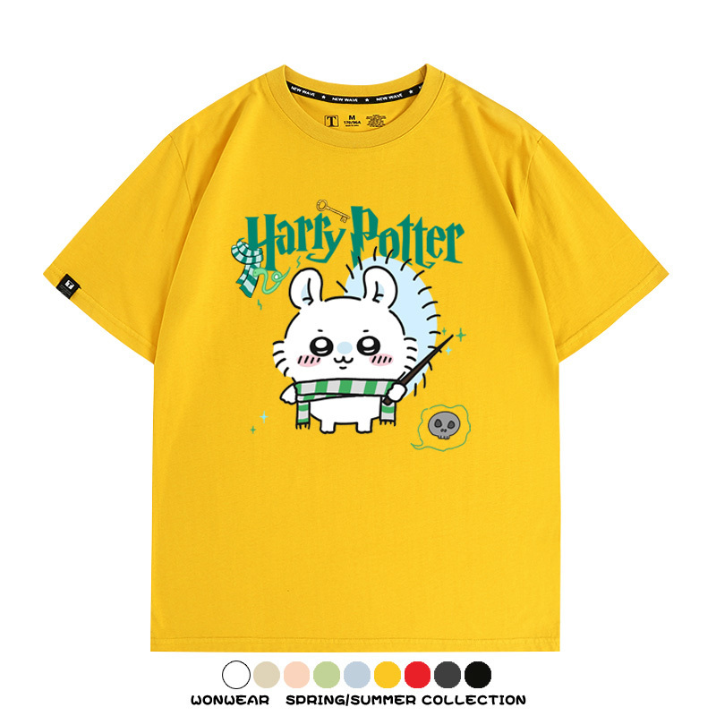 Chiikawa聯動哈利波特 親子情侶裝寬鬆短袖T