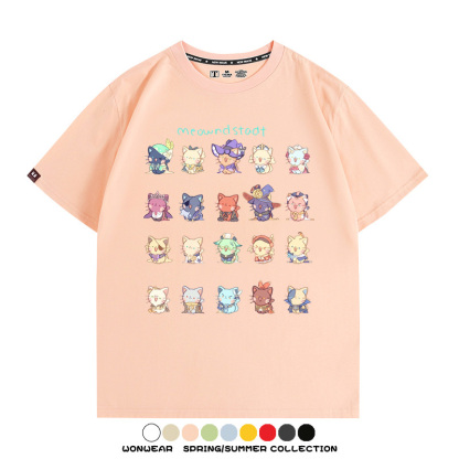 原神貓貓COS 親子情侶裝寬鬆短袖T