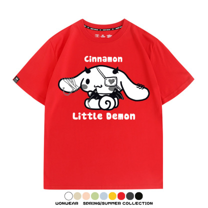 三麗鷗玉桂狗潮牌周邊短袖T恤