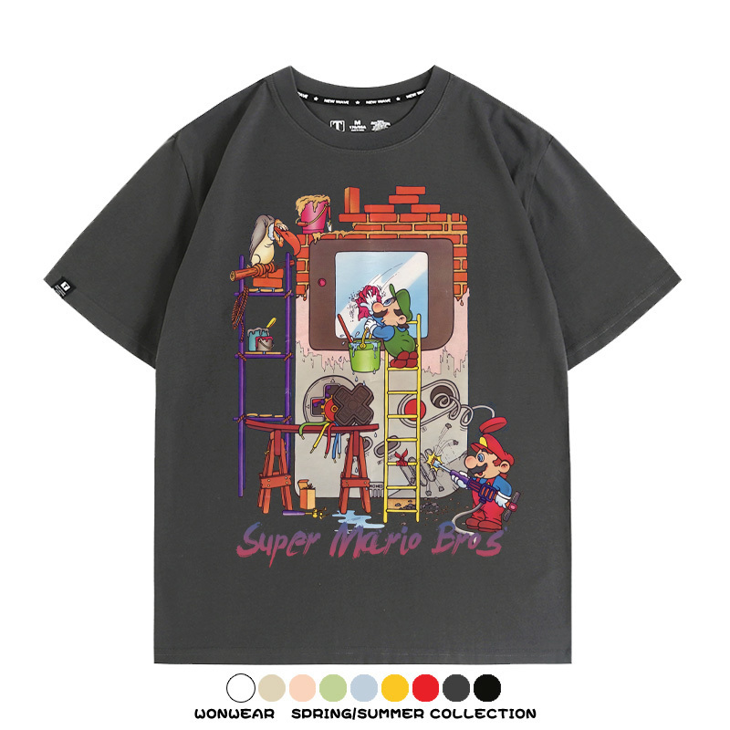 任天堂超級瑪利歐 親子情侶裝寬鬆短袖T