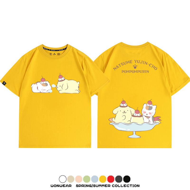 夏目友人帳聯名三麗鷗 親子情侶寬鬆短袖T