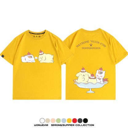 夏目友人帳聯名三麗鷗 親子情侶寬鬆短袖T