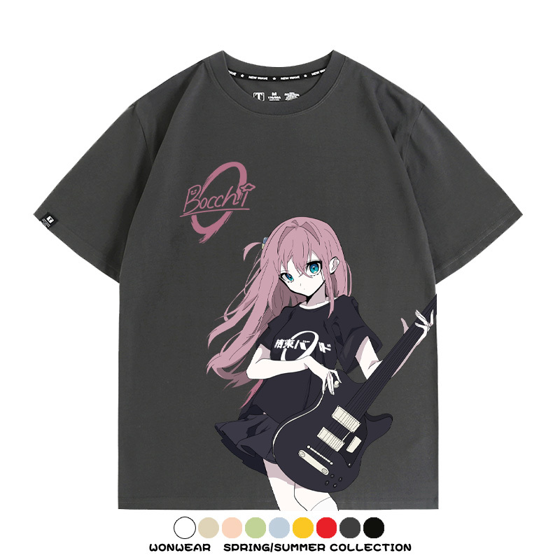 孤獨搖滾動漫周邊二次元 親子情侶裝寬鬆短袖T