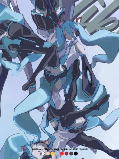 Miku初音未來周邊T恤動漫二次元休閒半袖男青少年短袖衣服潮百搭