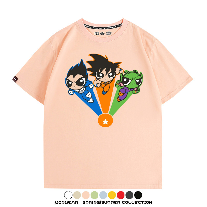 七龍珠飛天小女警聯名 親子情侶裝寬鬆短袖T