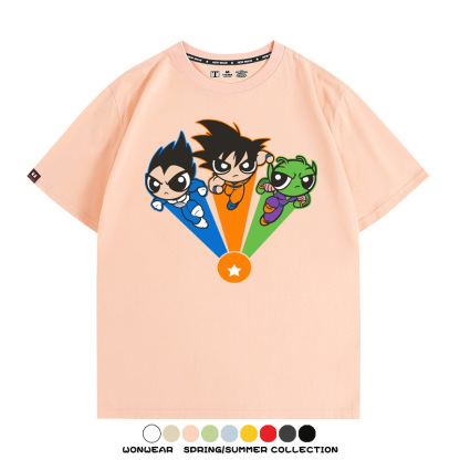 七龍珠飛天小女警聯名 親子情侶裝寬鬆短袖T