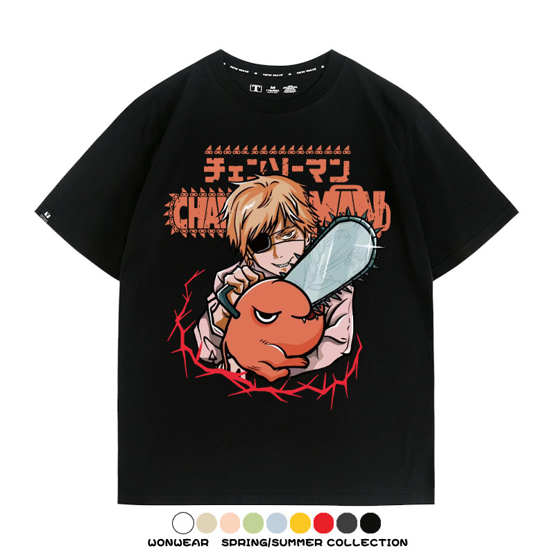 鏈鋸人電次波奇塔 親子情侶裝寬鬆短袖T