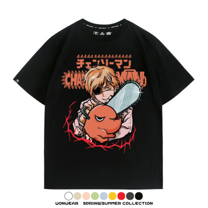 鏈鋸人電次波奇塔 親子情侶裝寬鬆短袖T