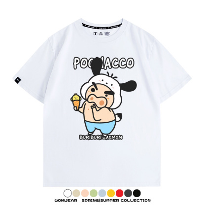 三麗鷗x蠟筆小新肥嘟嘟左衛門 親子情侶寬鬆短袖T