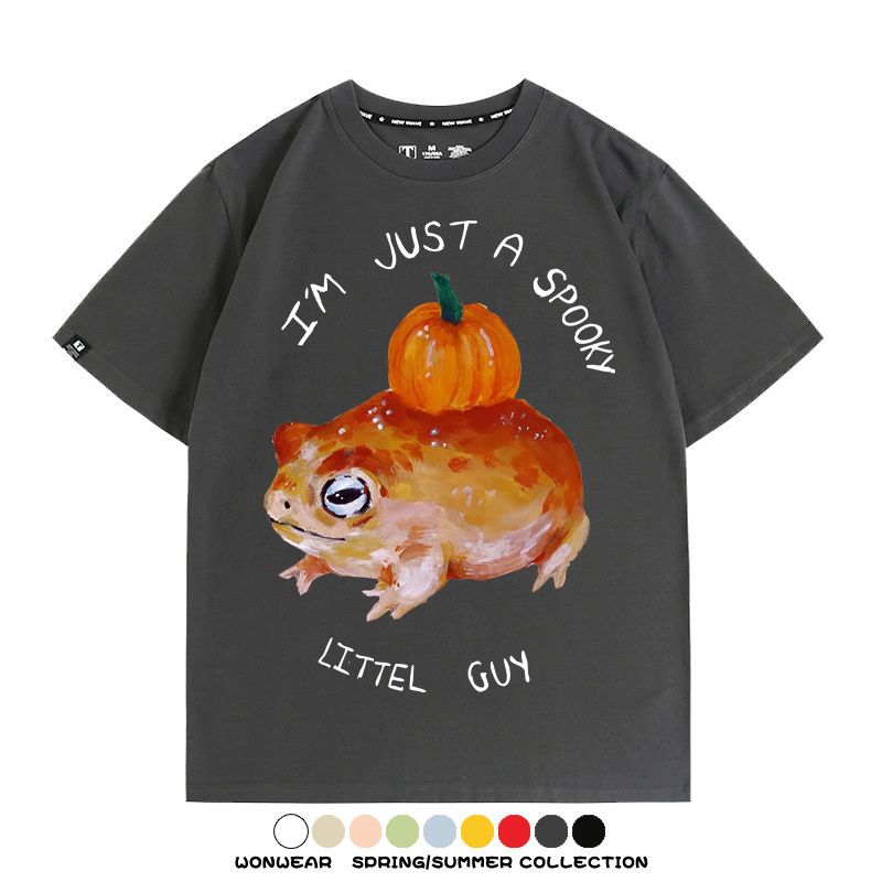 可愛青蛙呱呱搞怪 親子情侶裝寬鬆短袖T