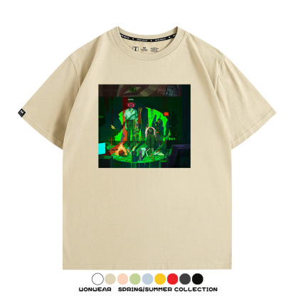 新世紀福音戰士EVA藝術插畫潮牌印花T恤夏季男潮純棉短袖寬鬆上衣