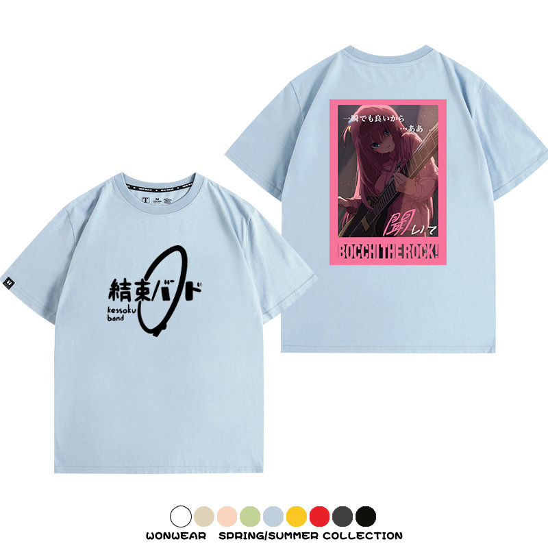 孤獨搖滾結束樂隊 親子情侶裝寬鬆短袖T