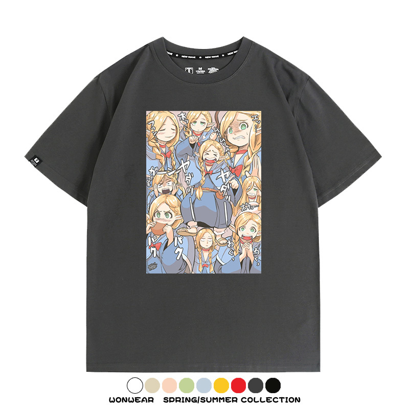 迷宮飯精靈瑪露希爾 親子情侶裝寬鬆短袖T