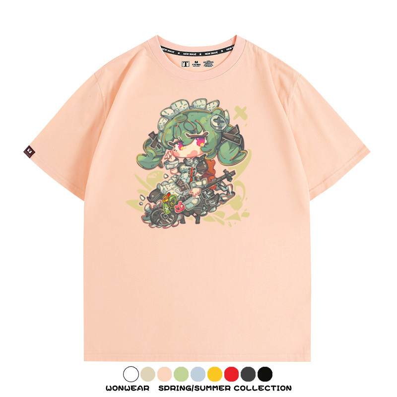 絕區零遊戲安比妮可可琳卡通Q版同款短袖夏季純棉T恤衫二次元COS