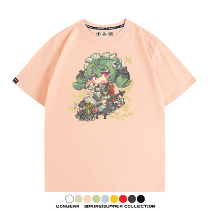 絕區零遊戲安比妮可可琳卡通Q版同款短袖夏季純棉T恤衫二次元COS