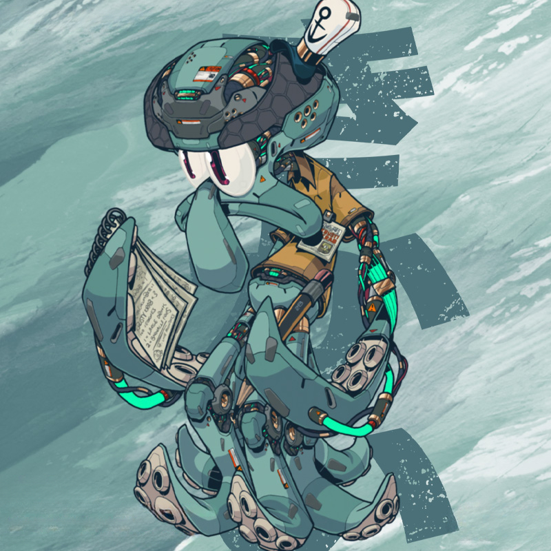 機械章魚哥聯名 親子情侶裝寬鬆短袖T