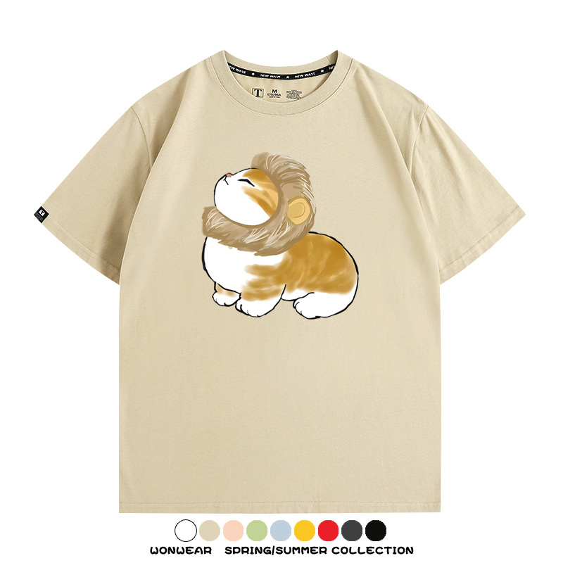 貓貓COS獅子 親子情侶裝寬鬆短袖T