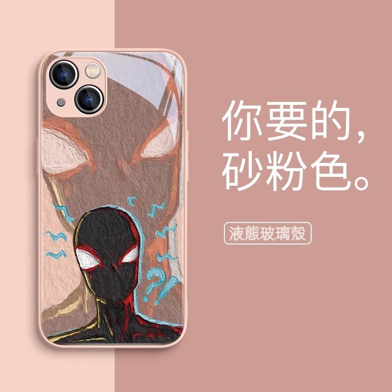 蘋果 系列蜘蛛俠 液態玻璃防摔殼