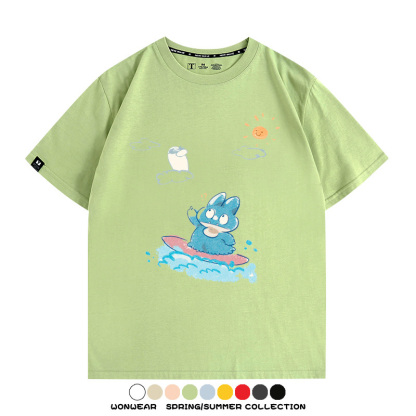 精靈寶可夢小卡比獸任天堂遊戲周邊情侶短袖T恤純棉上衣寬鬆百搭