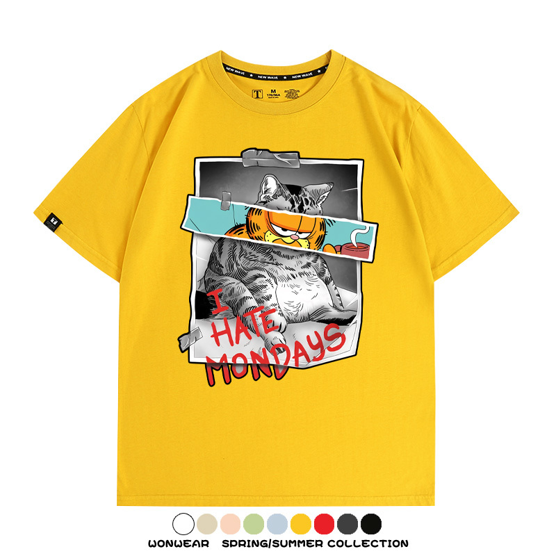 加菲貓卡通聯名 親子情侶裝寬鬆短袖T