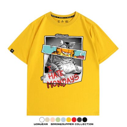 加菲貓卡通聯名 親子情侶裝寬鬆短袖T