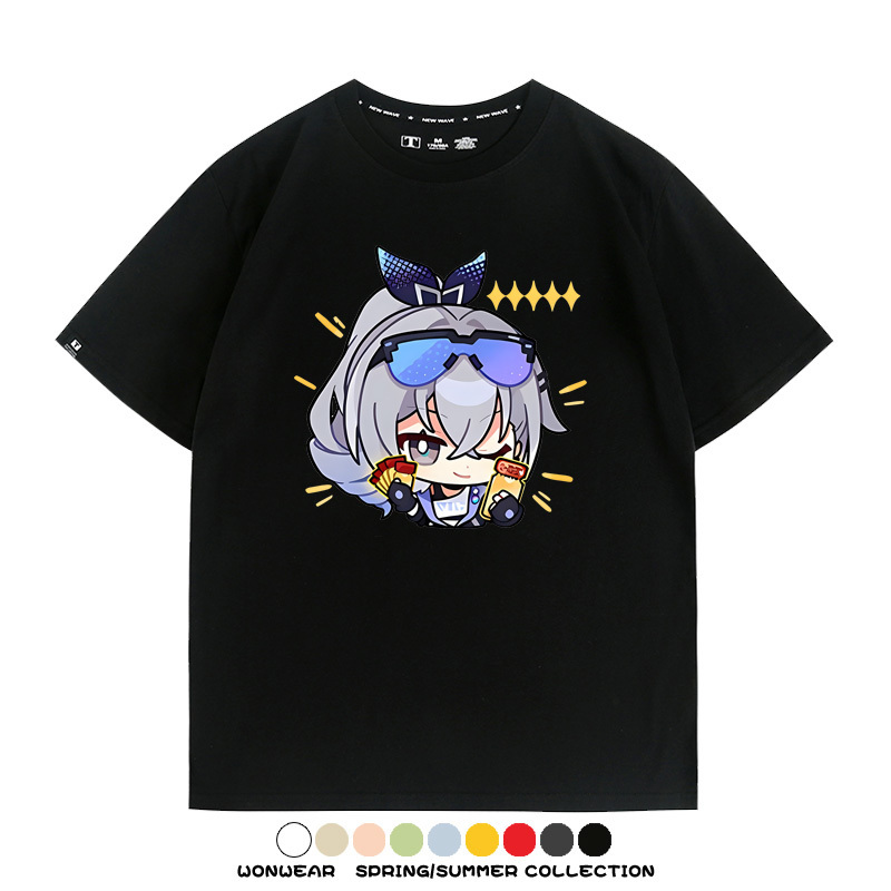 崩壞:星穹鐵道銀狼小姐 親子情侶寬鬆短袖T