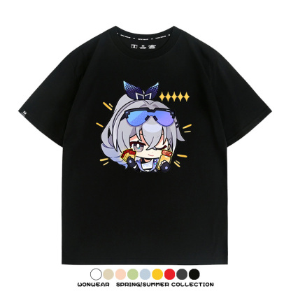 崩壞:星穹鐵道銀狼小姐 親子情侶寬鬆短袖T