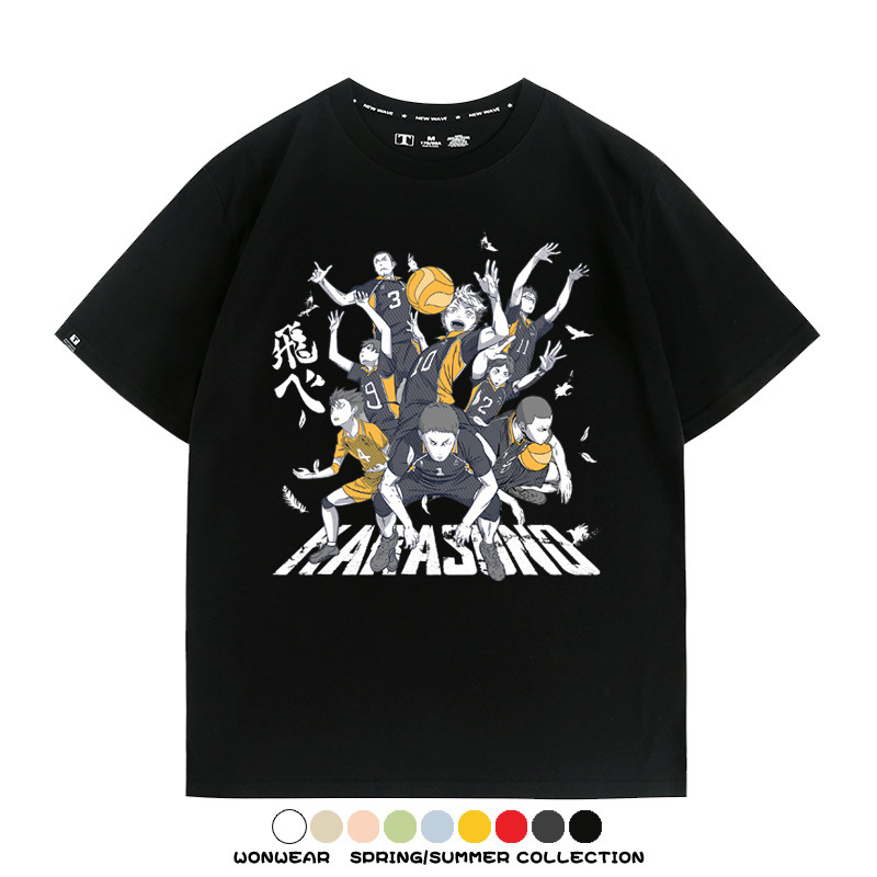 排球少年動漫周邊短袖T恤