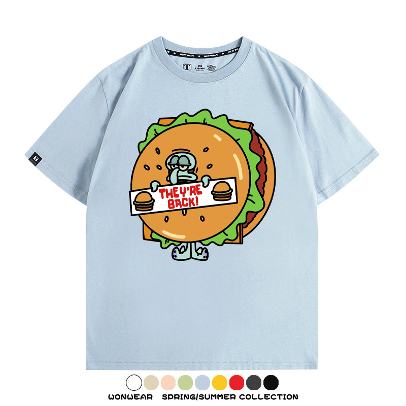 海綿寶寶惡搞動漫周邊短袖T恤