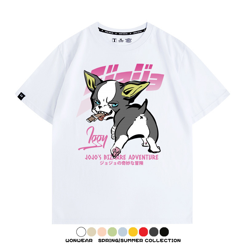 JOJO的奇妙冒險聯名伊奇愚者替身 親子情侶裝寬鬆短袖T