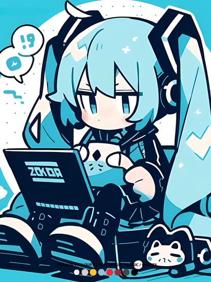 元氣日系少女機能動漫初音未來MIKU 親子情侶裝寬鬆短袖T