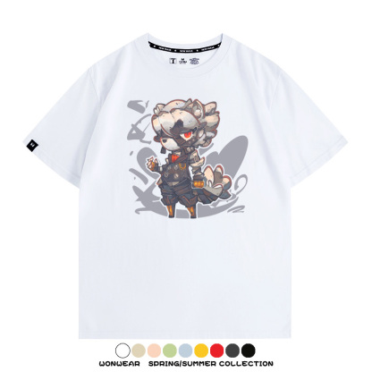 絕區零遊戲安比妮可可琳卡通Q版同款短袖夏季純棉T恤衫二次元COS