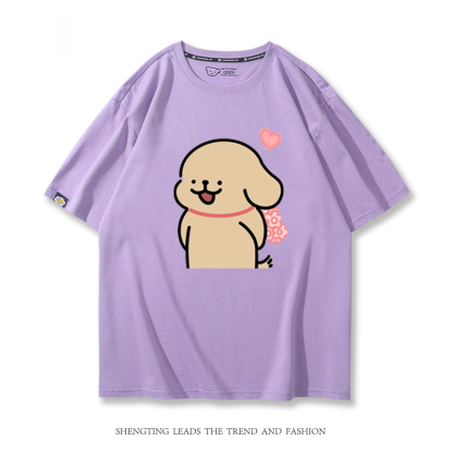 線條小狗 2024親子情侶男女同款 T恤