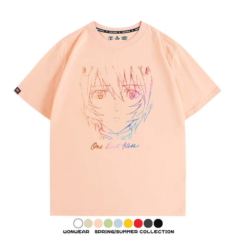 EVA新世紀福音戰士One Last Kiss專輯周邊短袖夏季純棉短袖T-shirt
