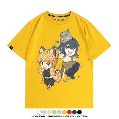 鬼滅之刃動漫周邊聯名  親子情侶裝寬鬆短袖T